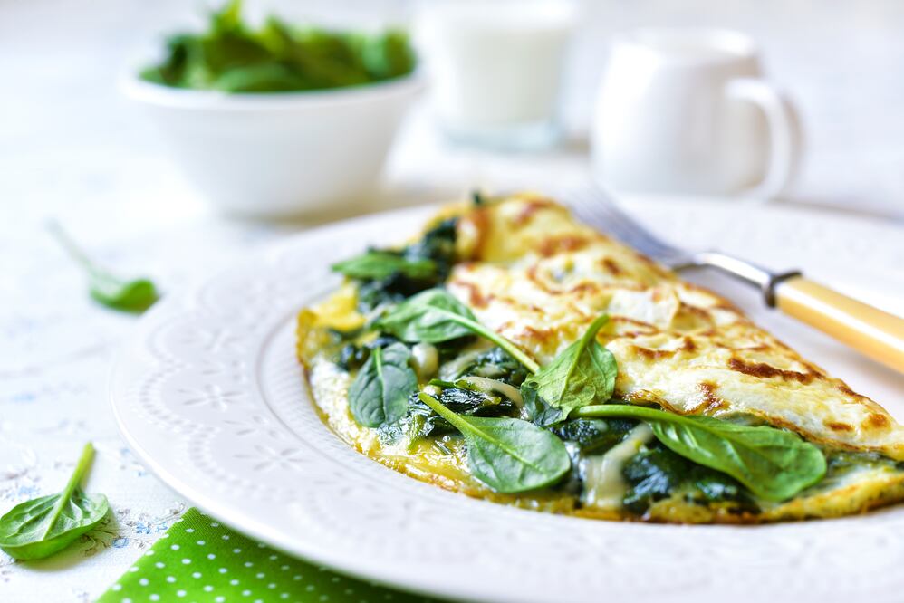 Omelette de espinaca foto: istock
