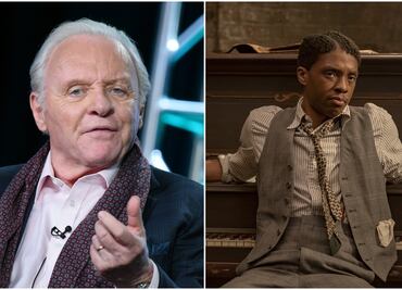 Anthony Hopkins con su Oscar rinde tributo a Chadwick Boseman