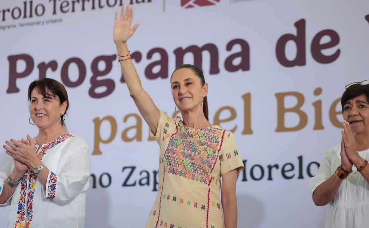 Presidenta Claudia Sheinbaum durante un evento del programa Vivienda para el Bienestar en Morelos (11/04/2026). Foto: Presidencia