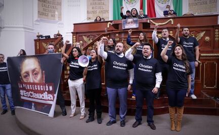 Caso de Von Roehrich: Panistas protestan contra Sheinbaum en Congreso de la CDMX