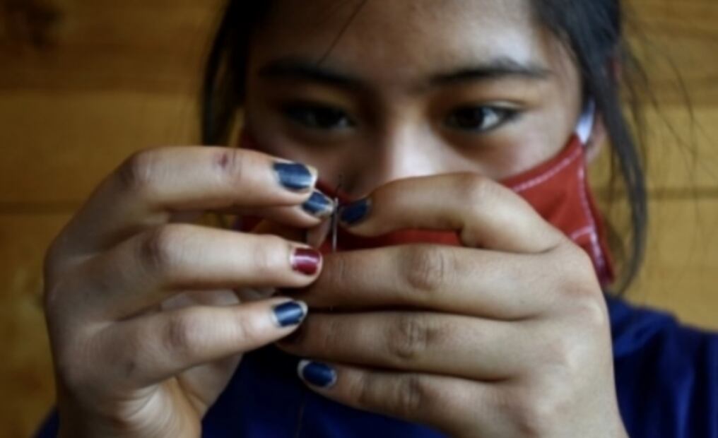 Mexican artisans make hand embroidered face masks for the COVID-19 pandemic
