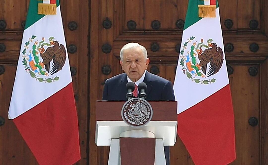 Presidente López Obrador durante su Sexto Informe de Gobierno. Foto: Berenice Fregoso / EL UNIVERSAL