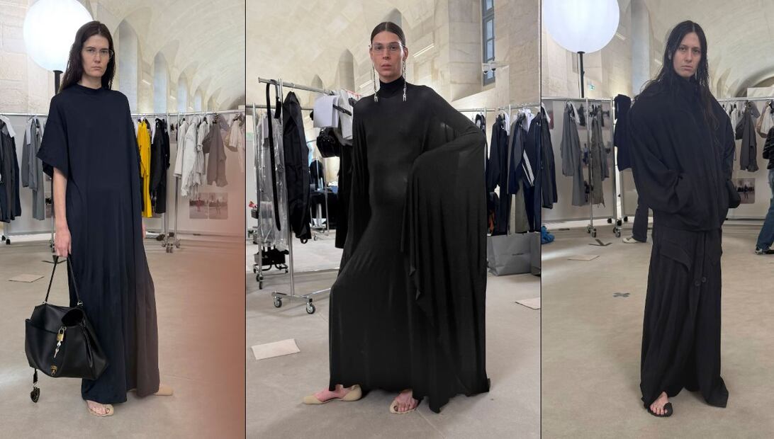 Los modelos lo llevaron sin calcetines, como una sandalia. Foto: Balenciaga