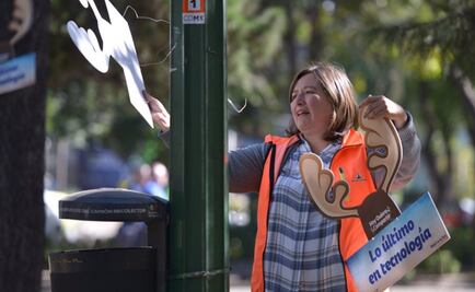 Retiran publicidad ilegal de calles de Polanco