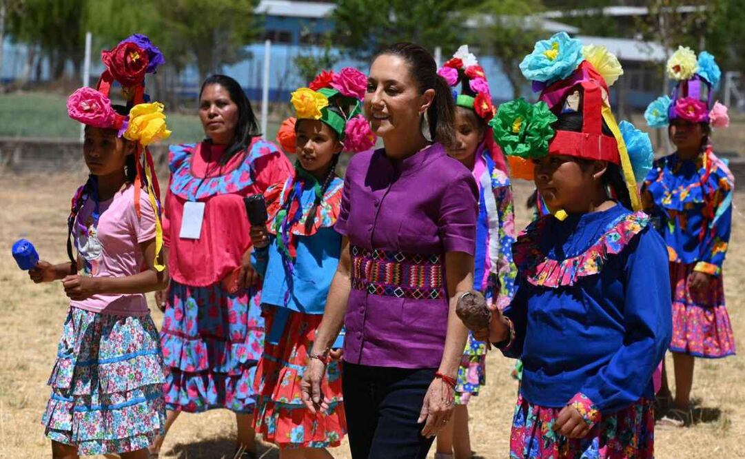 Este sábado, la Presidenta de México, Claudia Sheinbaum, acudió a la Sierra Tarahumara, Chihuahua, con el fin de darle continuidad al Plan de Justicia de dicho lugar. Foto: Presidencia