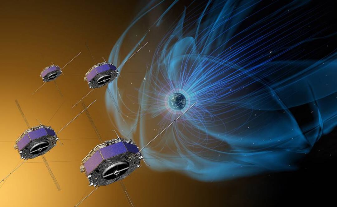  La reconexión magnética se produce cuando dos líneas de campos opuestos se rompen y se conectan entre sí, lo que libera gran cantidad de energía. Foto: NASA