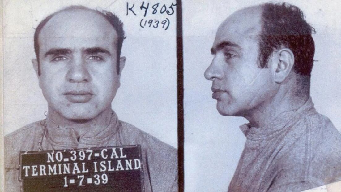 La ficha policial de Al Capone en Alcatraz. FOTO: ESPECIAL