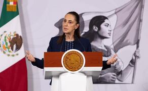 Presidenta Claudia Sheinbaum durante su conferencia de prensa este 23 de julio del 2026 desde Palacio Nacional. Foto: Hugo Salvador / EL UNIVERSAL