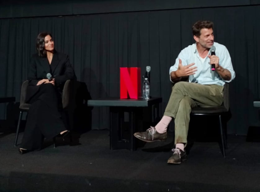 Presentación de la cinta de Netflix "Rebel Moon: la niña de fuego", en México, con la presencia de su director, el cineasta Zack Snyder.
Foto: EL UNIVERSAL / Araceli García