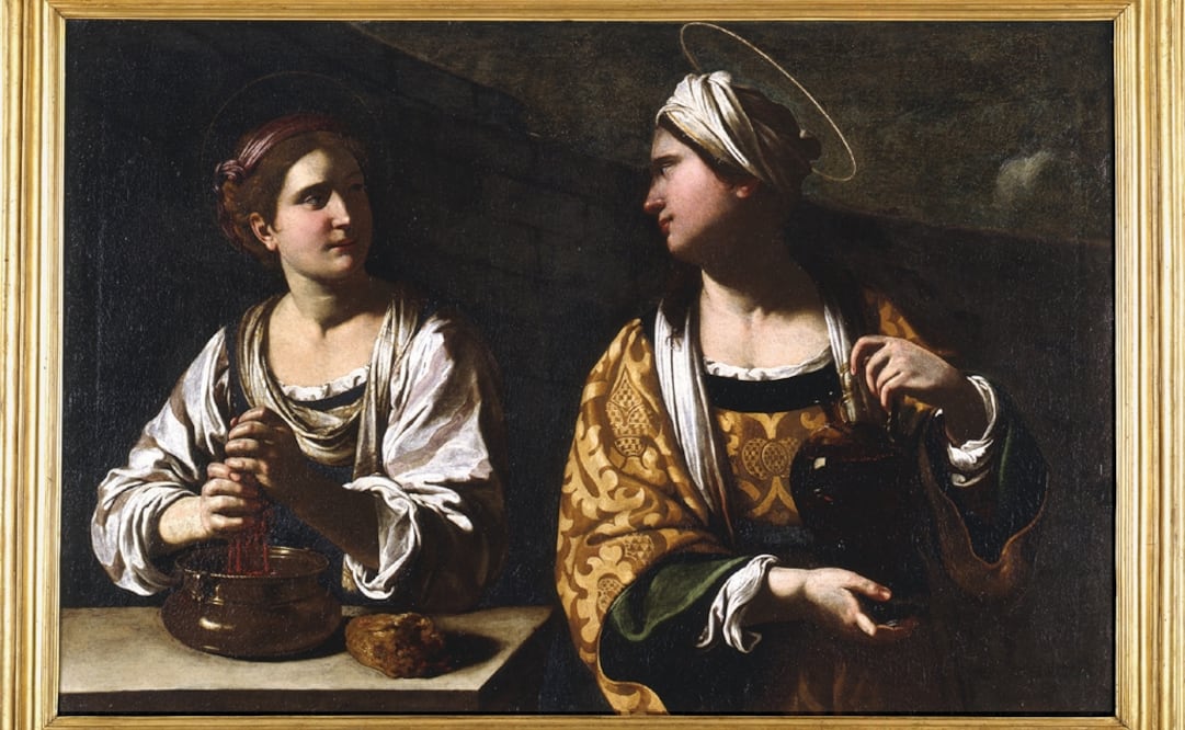 En la imagen la obra "Las santas Práxedes y Prudenciana recogen la sangre de los mártires", de Antiveduto Grammatica. Foto: Gobernación del Estado de la Ciudad del Vaticano. Dirección de los Museos