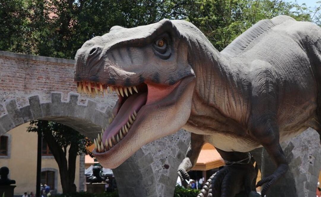 Los dinosaurios llegaron al Los Pinos desde el sábado 10 de junio.  Imagen de Facebook: Complejo Cultural Los Pinos