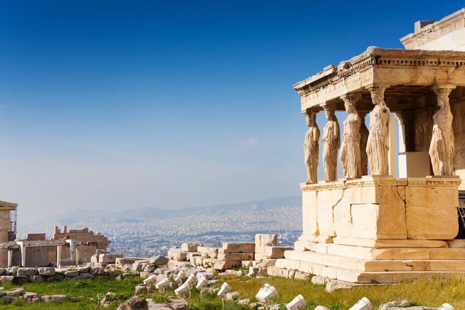 Las Cariátides del Templo Erecteón, en la Acrópolis. (Foto: Istock)