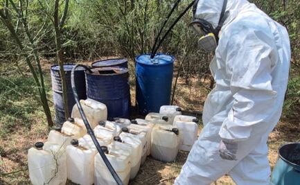 Localizan centro de materiales químicos en operativos terrestres en Culiacán; aseguran combustible, vehículos y armas en Mazatlán