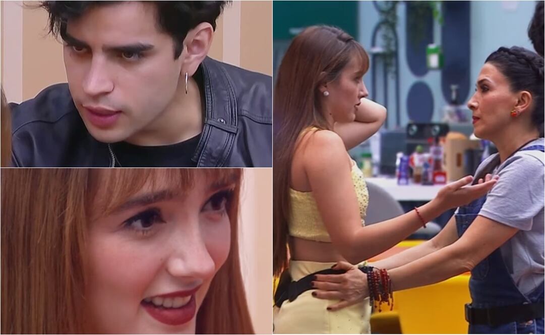 Dalilah Polanco, Elaine Haro y Aaron Mercury en "La casa de los famosos México".
Fotos: Instagram, vía @lacasafamososmx