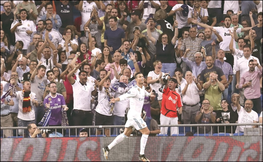 EFE. Cristiano Ronaldo festeja gol con el Real Madrid 