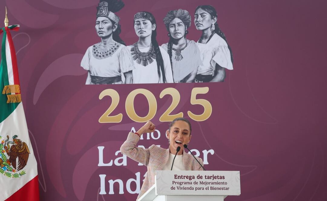 Claudia Sheinbaum realiza la Entrega de Tarjetas de Mejoramiento de Vivienda para El Bienestar en Ixtapaluca. Foto: Luis Camacho/EL UNIVERSAL