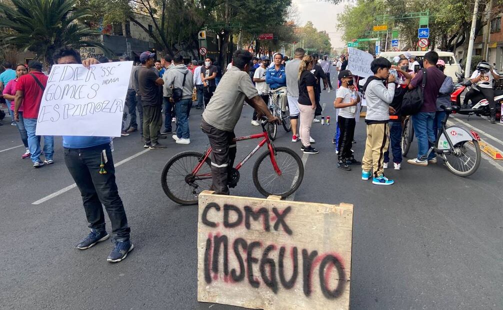 Bloqueo en la colonia Doctores en la alcaldía Cuauhtémoc / Foto: Especial