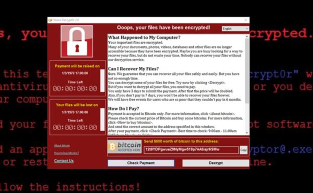 Kaspersky estimó en más de 45 mil los ciberataques perpetrados por el virus del tipo ransomware