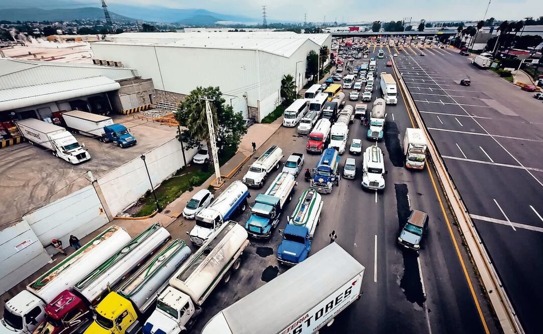 Bloqueo de transportistas en México. Foto: Especial