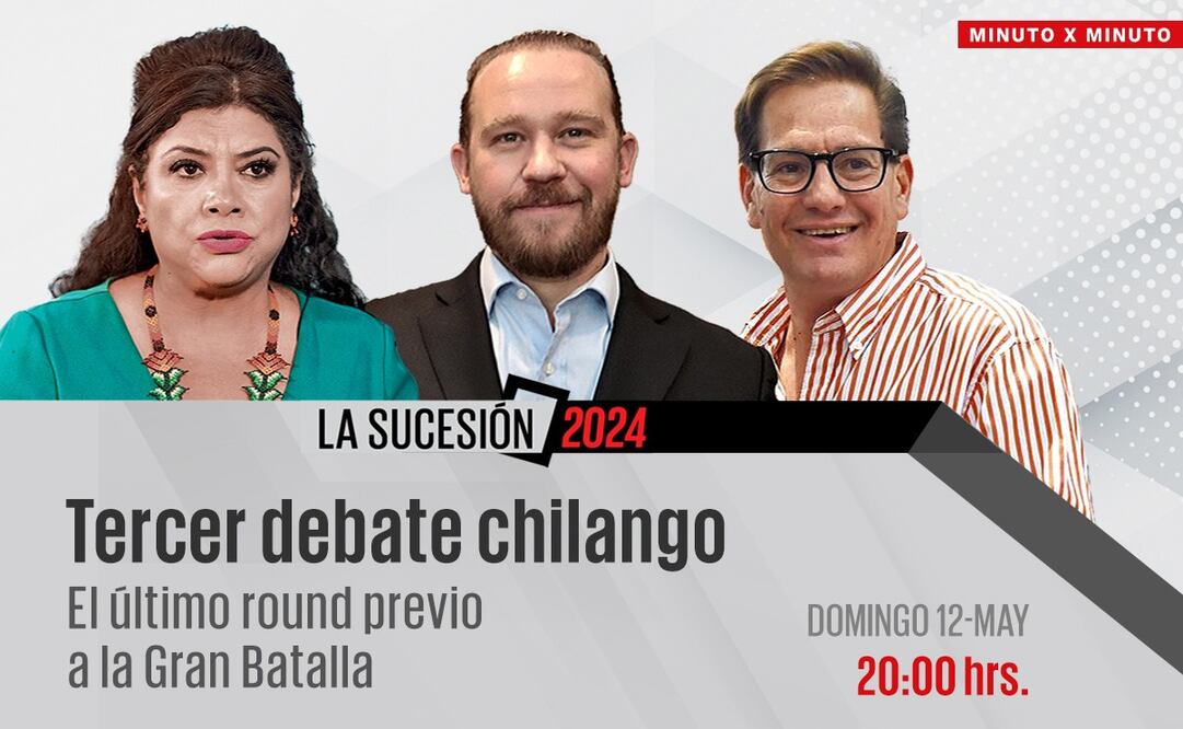 Este 12 de mayo se realiza el tercer y último debate rumbo a las elecciones de 2024. Se enfrentan Santiago Taboada, Clara Brugada y Salomón Chertorivski. / Foto: Diseño EL UNIVERSAL.