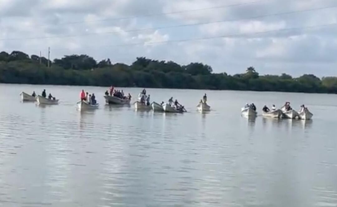 La lancha de tres pescadores se hundió en Tampico; encuentran los cuerpos de dos de ellos (02/12/2024). Foto: Captura de pantalla