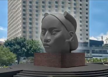 Muestra Pedro Reyes detalles de "Tlali", la escultura que sustituirá al Colón, pero bajan el video