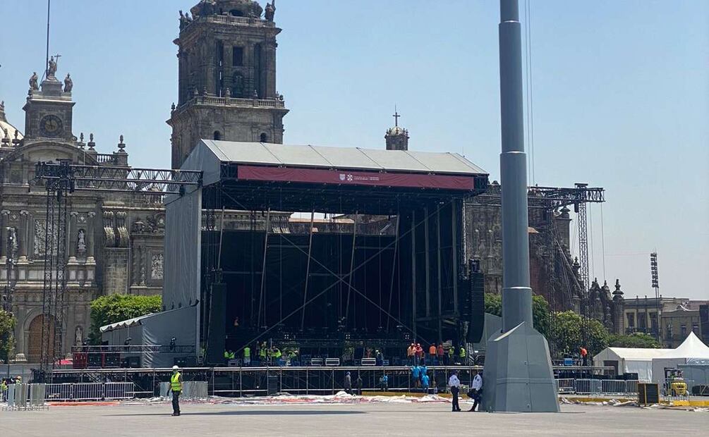 Escenario para el concierto de Interpol gratis en la CDMX. Foto: Alberto Acosta. EL UNIVERSAL